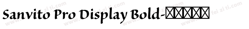 Sanvito Pro Display Bold字体转换